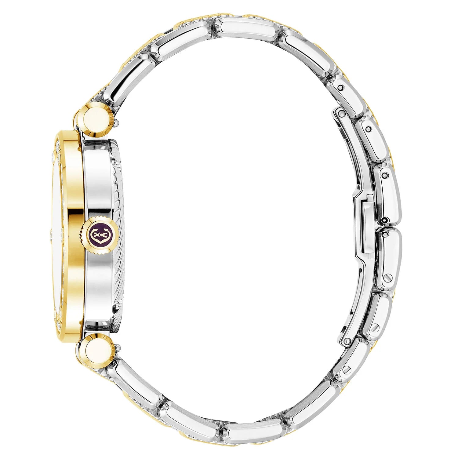 NAVIGATOR CRUISE、36MM、CHARRIOL SKELETON オートマティック キャリバー、12個のダイヤモンドを配したクリスタル インデックス インナーリング ダイアル、30個のフルカットダイヤモンドと6個のダイヤモンドのベゼル、バイカラー メタルブレスレット - © 2024Charriol - 時計