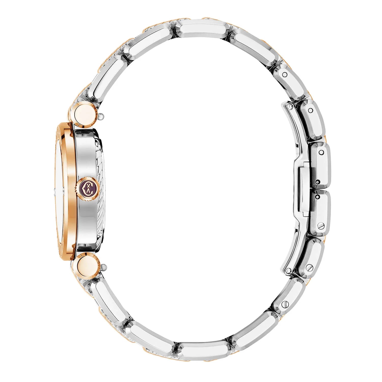 NAVIGATOR CRUISE、28mm、クォーツキャリバー、ローズゴールドPVDインデックスダイアル、ローズゴールドPVDCHARRIOL CHARRIOL」スティール、2本スクリューベゼル、バイカラー ブレスレット - © 2024Charriol - ウォッチ