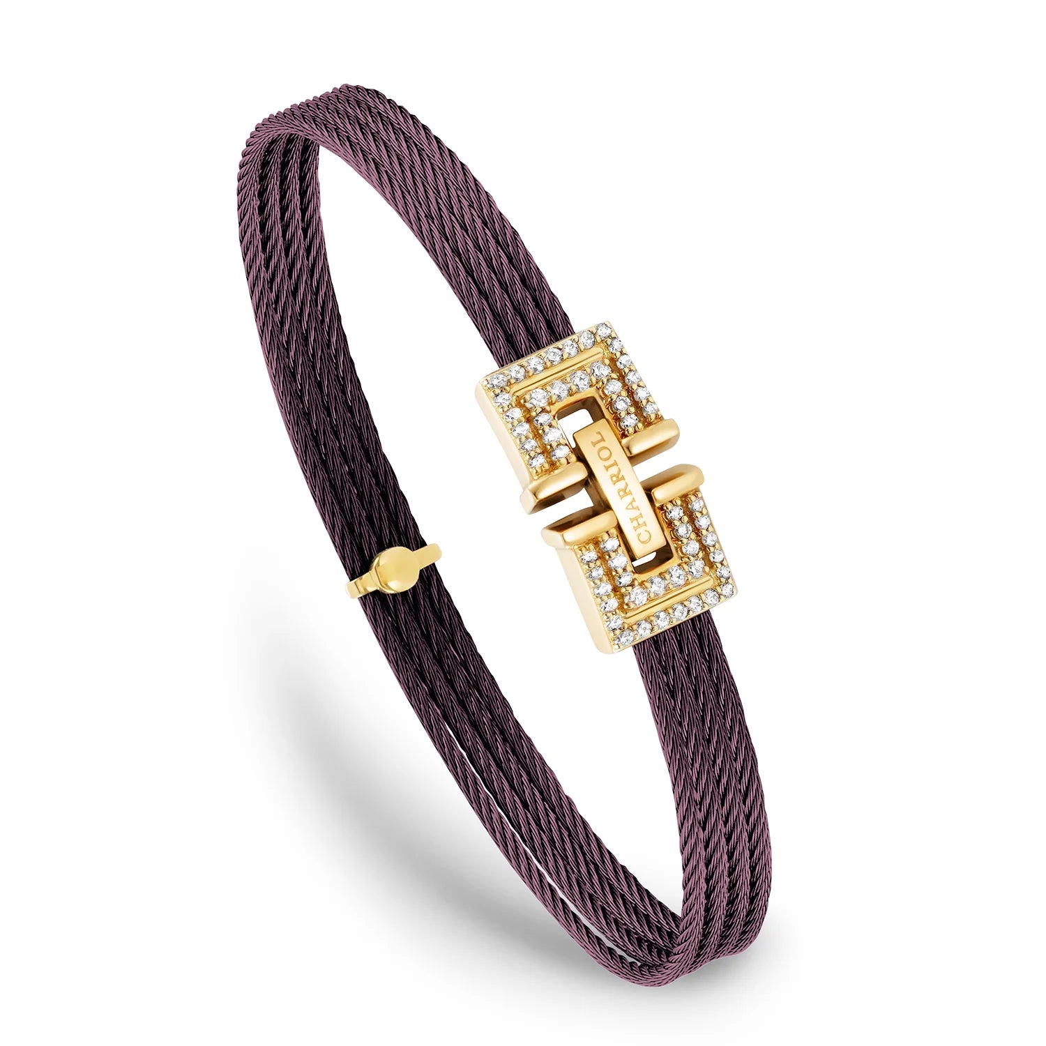 パープルゴールド 18KT ダイヤモンド54個 0.43ct