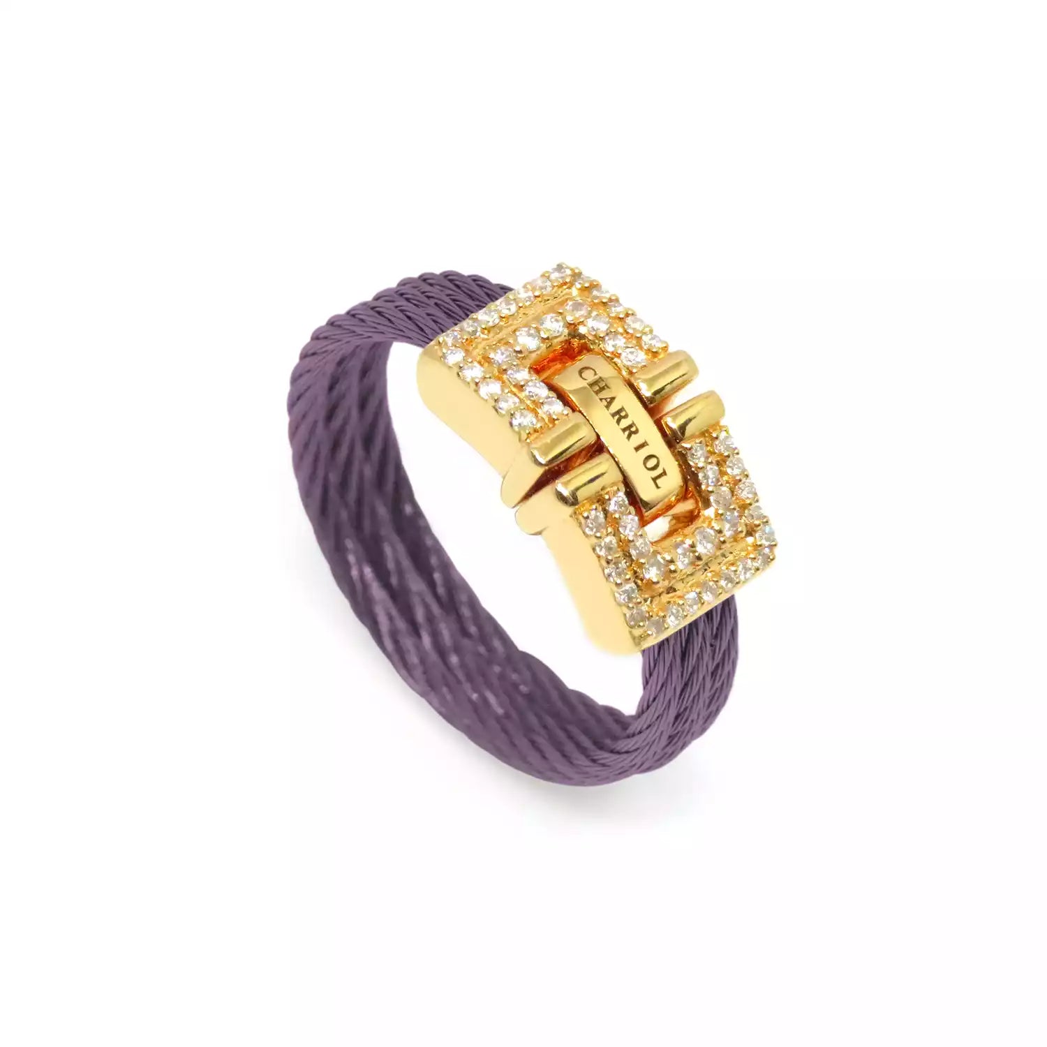 パープルゴールド 18KT ダイヤモンド54個 0.21ct