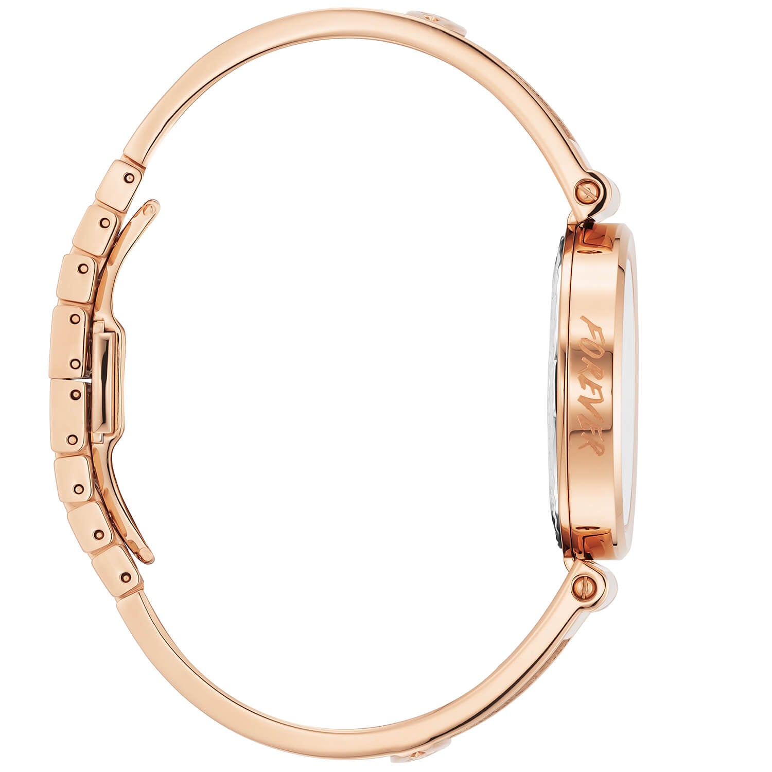 FOREVER32MM、クォーツキャリバー、マザーオブパール文字盤、ローズゴールドPVDベゼル、スティール製ケーブルブレスレット -Charriol ジュネーブ - 時計