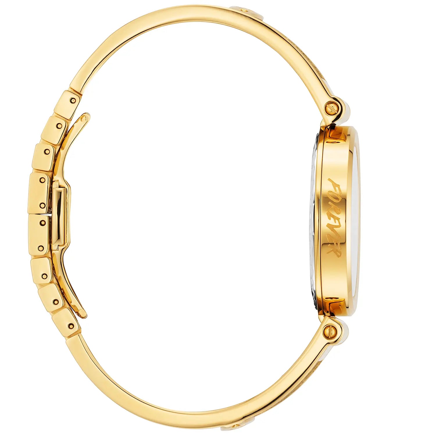 FOREVER32MM、クォーツキャリバー、マザーオブパール文字盤、イエローゴールドPVDベゼル、スティール製ケーブルブレスレット -Charriol ジュネーブ - 時計