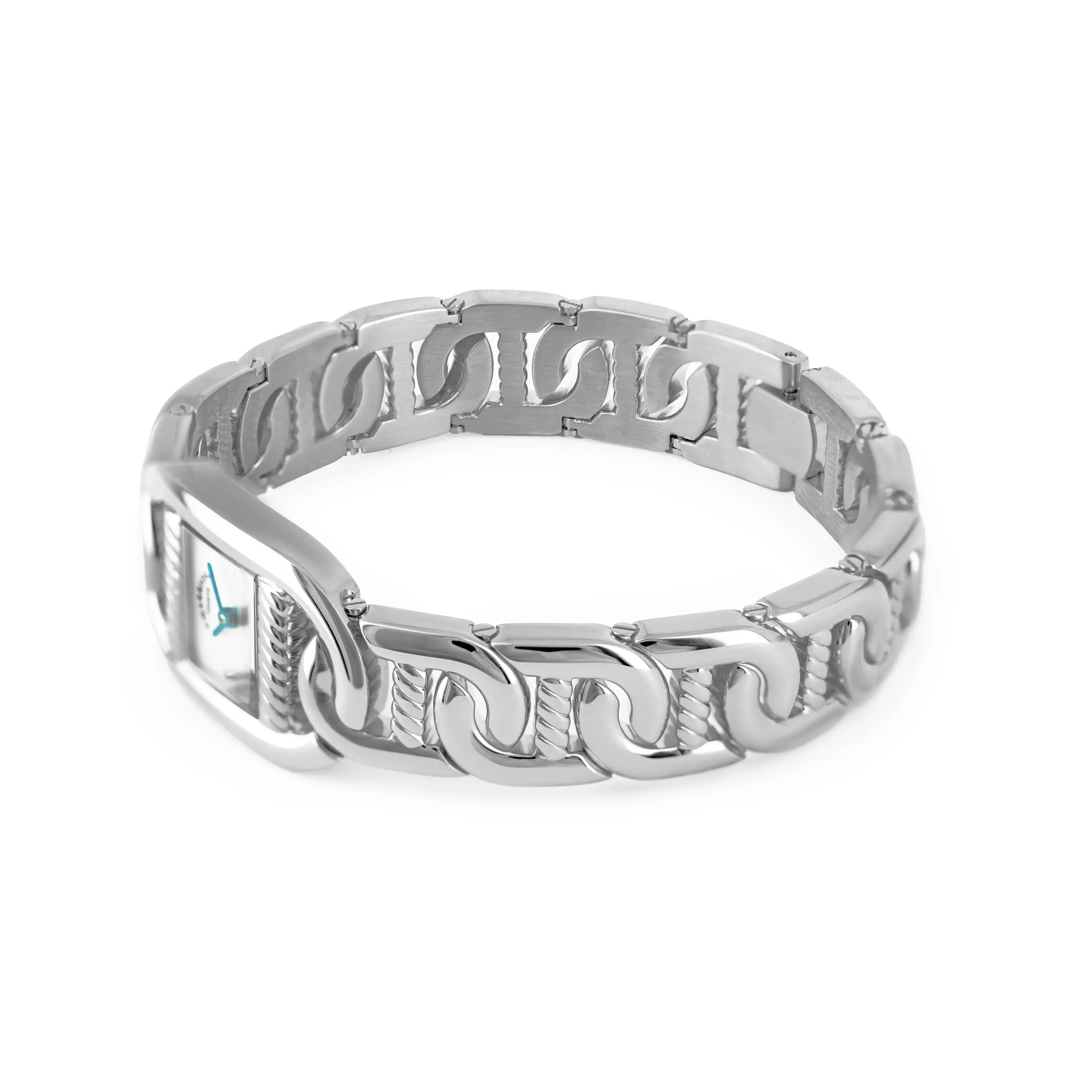 MARINER, 20MM, QUARTZ CALIBRE, STEEL CASE, WHITE MOTHER-OF-PEARL WITH 2 DIAMONDS DIAL, STEEL LINKS BRACELET - ©2025 Philippe Charriol International Ltd. - Watch