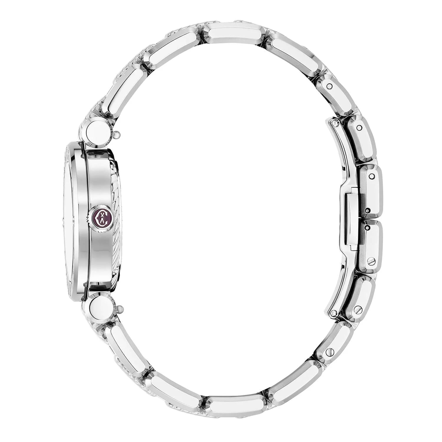 NAVIGATOR CRUISE、28mm、クォーツキャリバー、ホワイトマザー・オブ・パール、12ローマ数字ダイアル、スティール製CHARRIOL CHARRIOL"、2本のスクリューベゼル、メタル製インターチェンジャブル・ブレスレット - © 2024Charriol - 時計