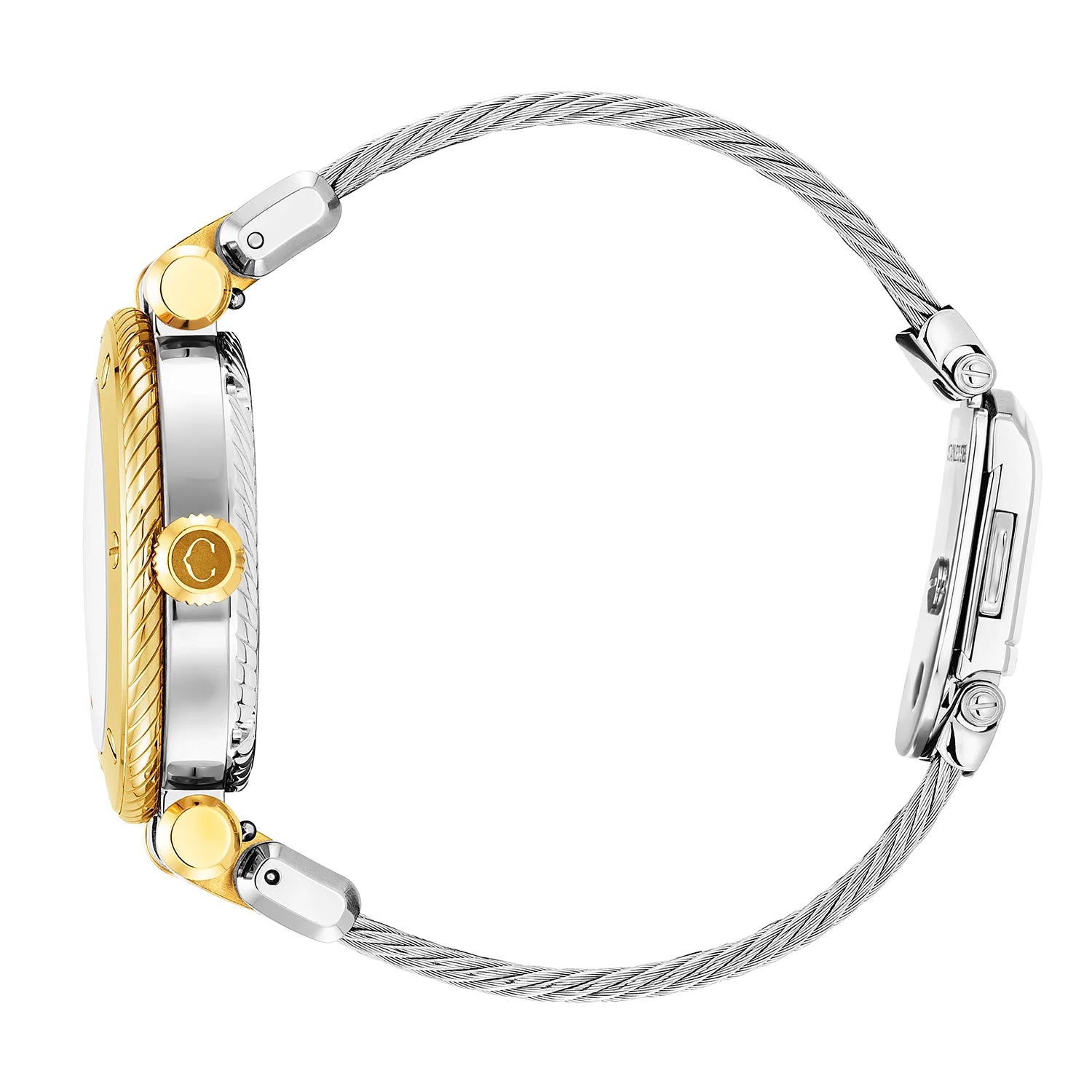 NAVIGATOR サーフ GMT、36MM、クォーツ GMT キャリバー、ホワイトダイアル、6ピンベゼル、スティール製ケーブル交換式ブレスレット -Charriol ジュネーブ - 時計