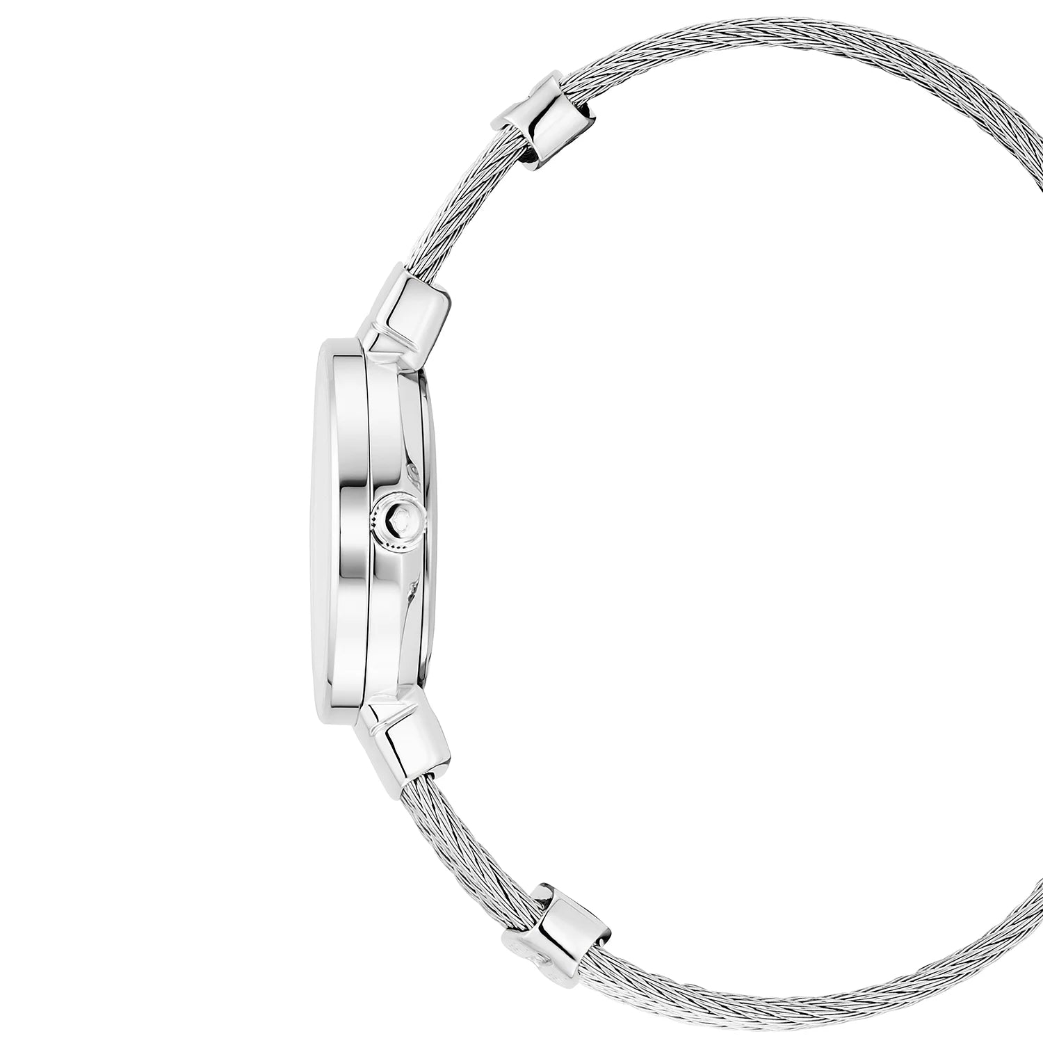 ST TROPEZ, 25MM, QUARTZ CALIBRE, MOTHER-OF-PEARL DIAL, STEEL BEZEL, STEEL CABLE BRACELET - Charriol Geneve - Watch