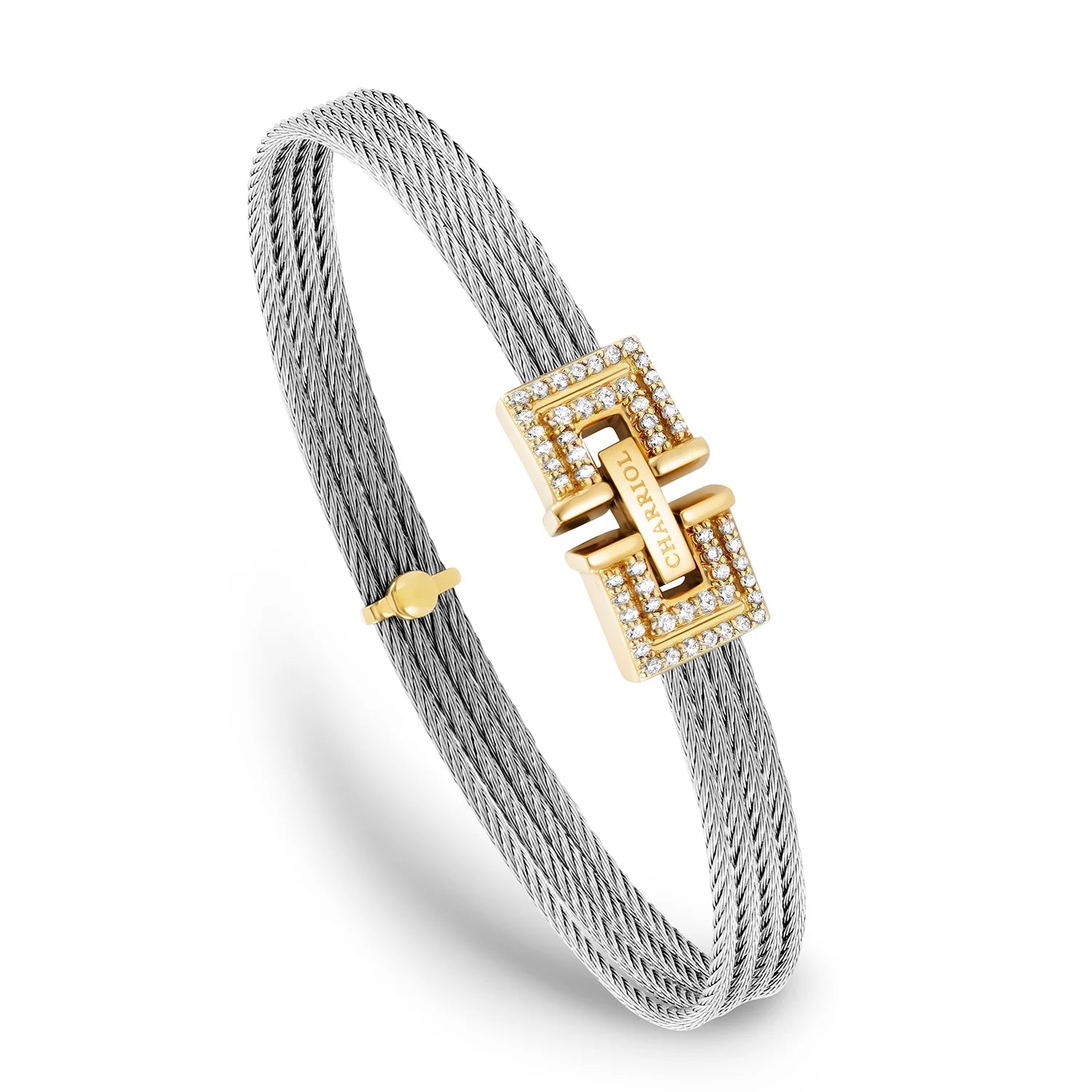 スティール_ゴールド 18KT ダイヤモンド54個 0.43ct