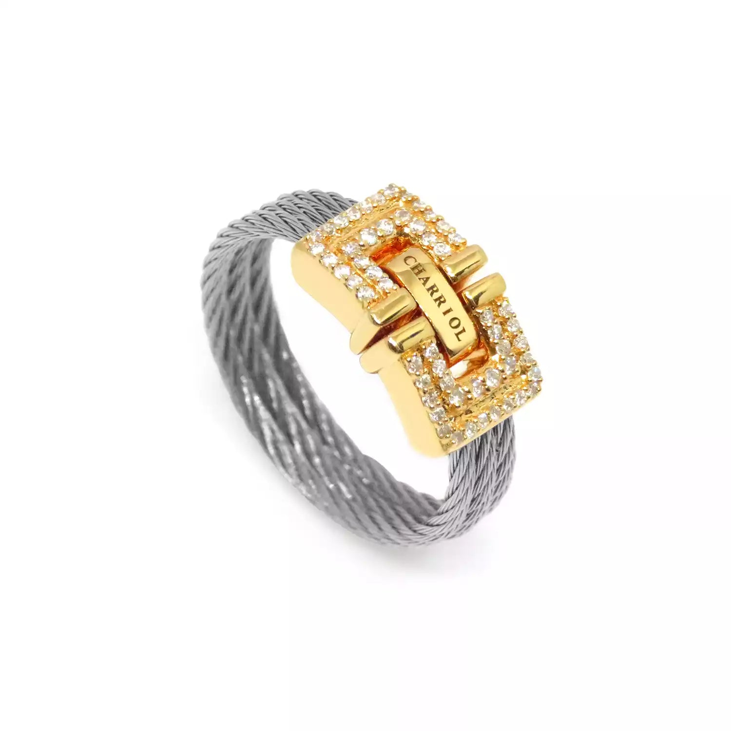 スチール_ゴールド 18KT ダイヤモンド54個 0.21ct
