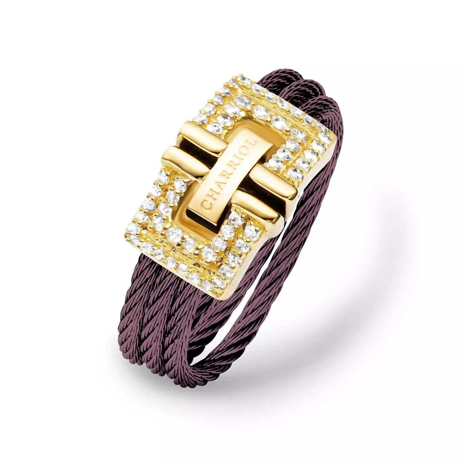 パープルゴールド 18KT ダイヤモンド54個 0.21ct