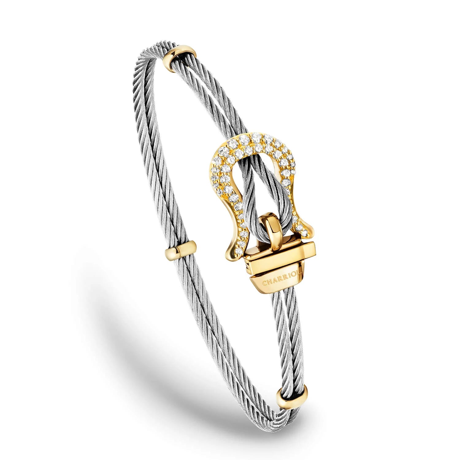 スティール_ゴールド 18KT ダイヤモンド40個 0.29ct
