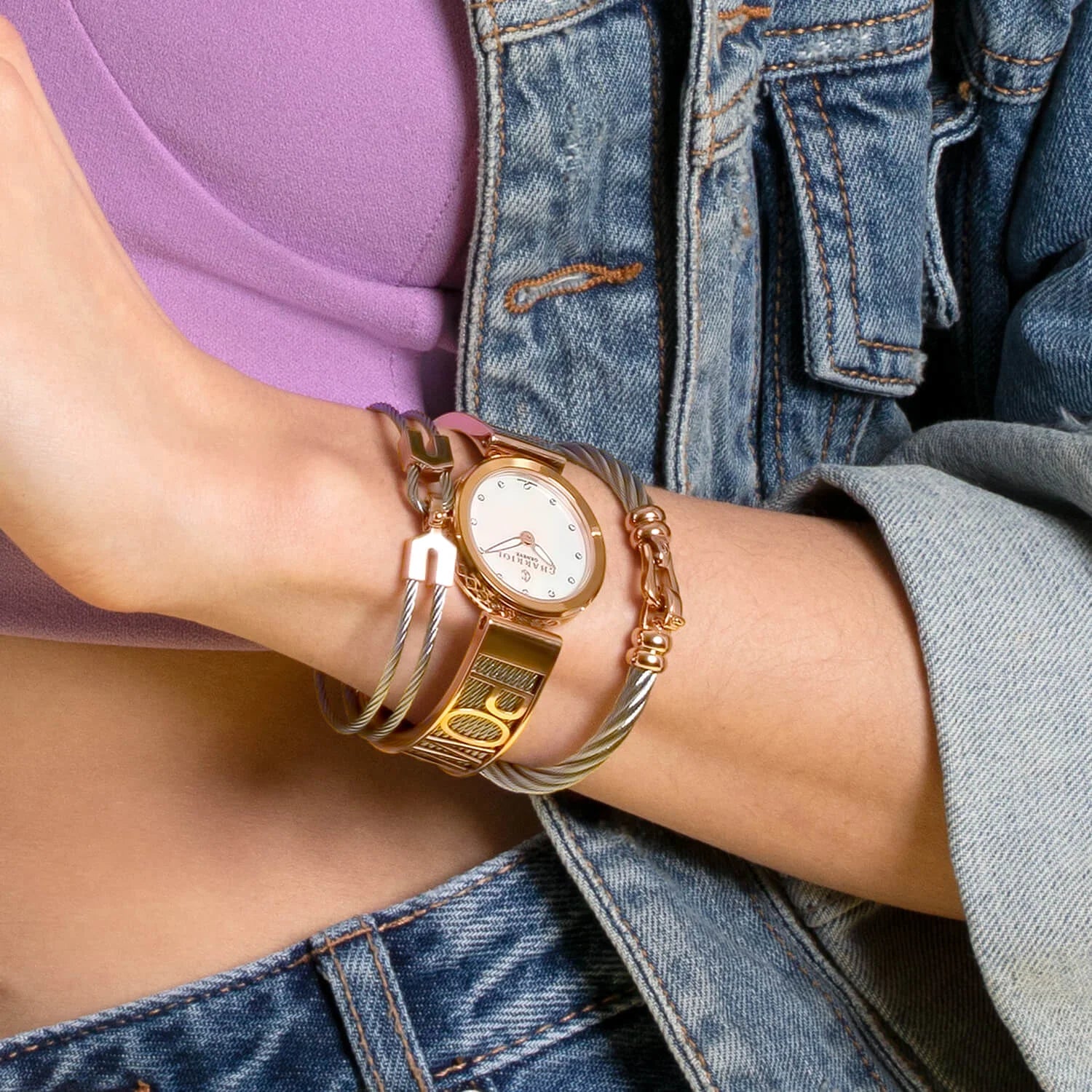 スティール_ローズゴールド