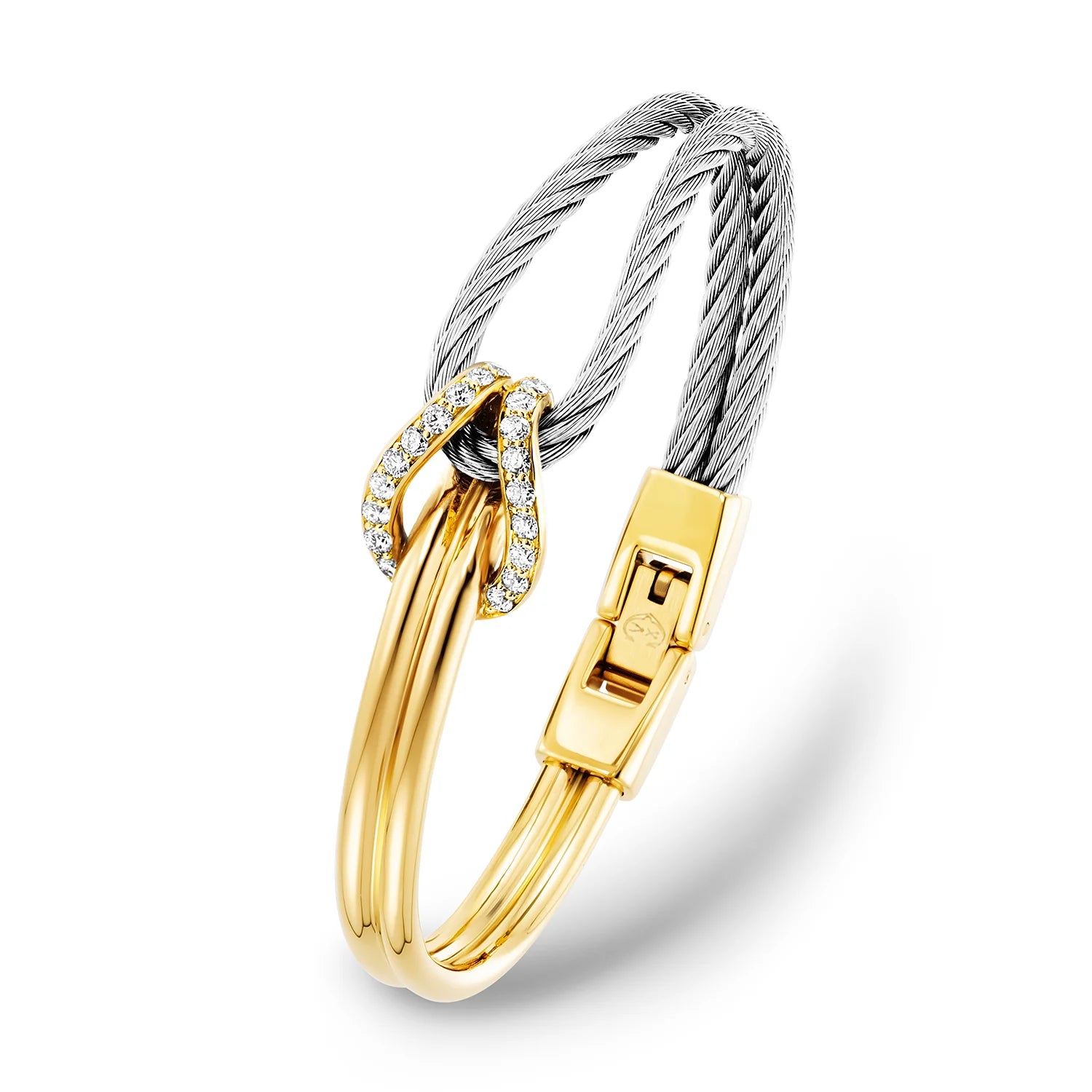 スチール_ゴールド 18KT ダイヤモンド22個 0.73ct