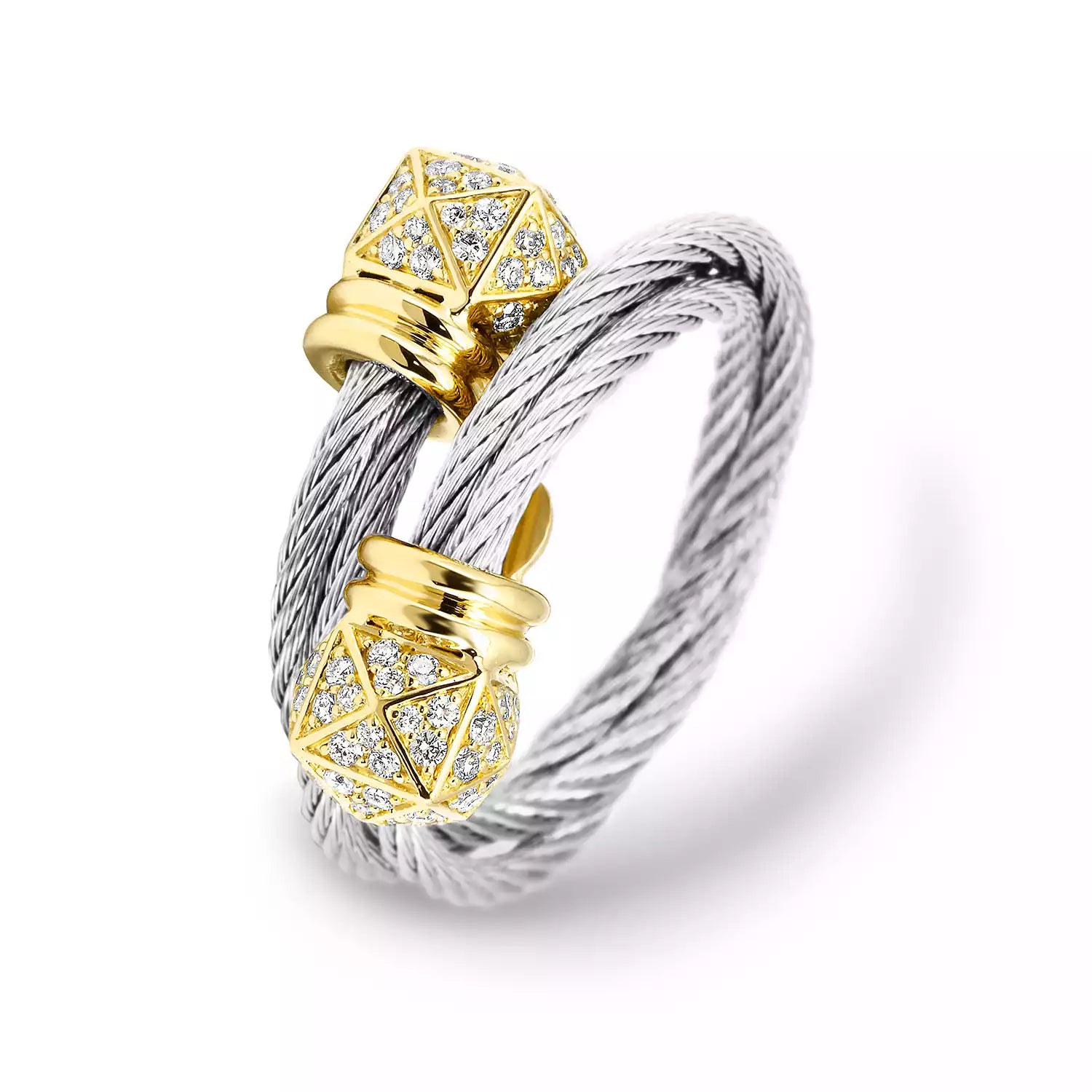 スティール_ゴールド 18KT ダイヤモンド120個 0.57ct