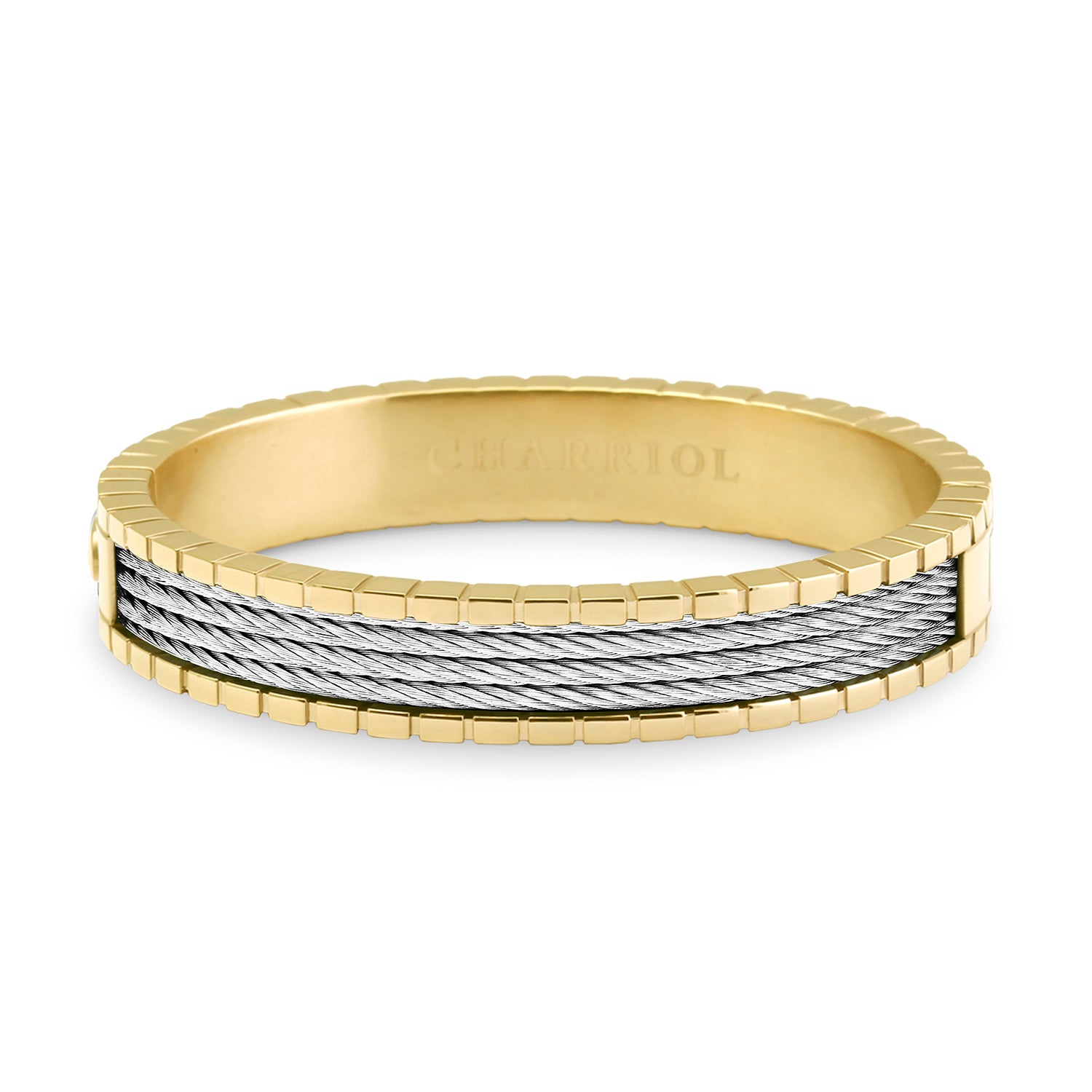 Forever™Bangle パーソナライズド イエロー/スティール -Charriol ジュネーブ - ブレスレットとBangles