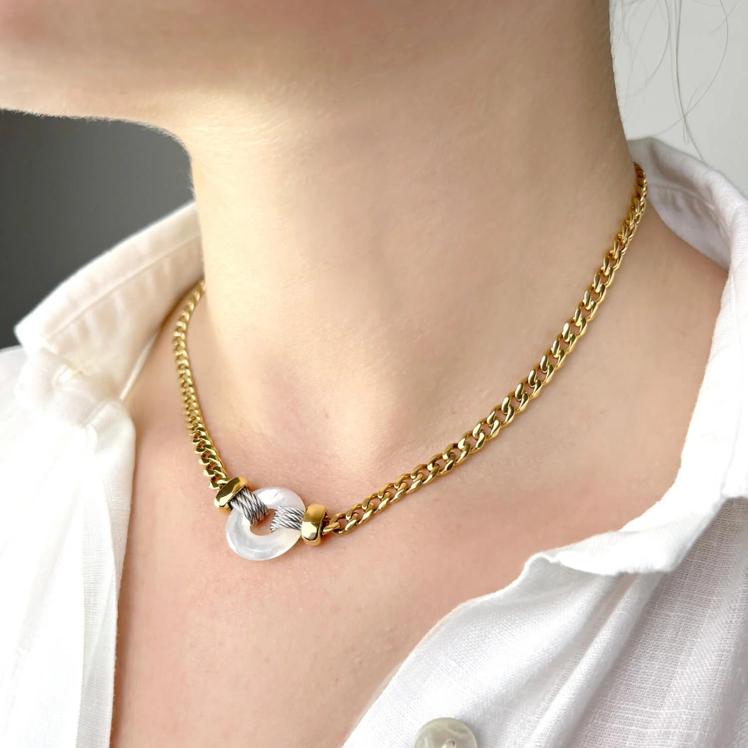 スティール＿ホワイト・マザー・オブ・パール