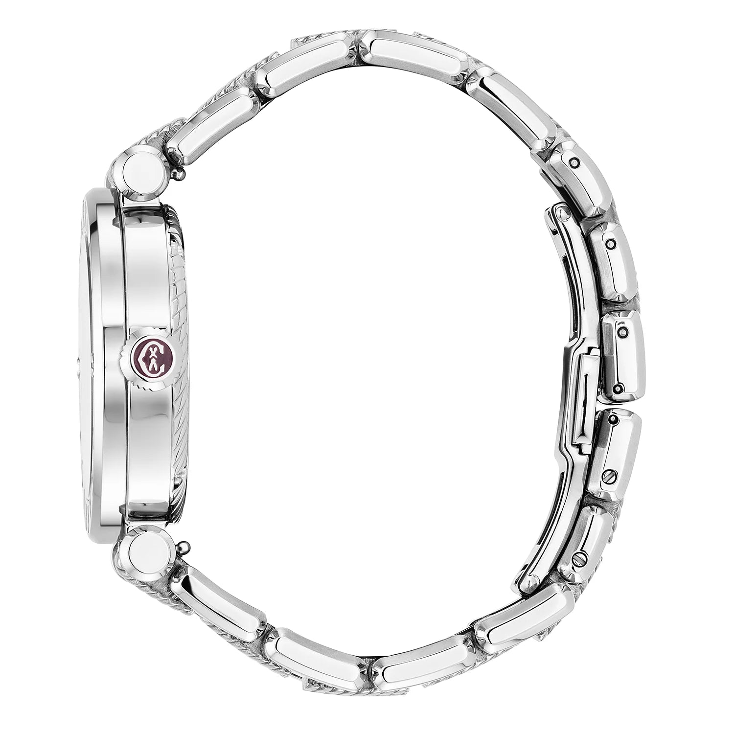 St Tropez Cruise 36mm 自動巻きライトグレー ブレスレット、ライトグレー＆2スクリューベゼル、ホワイトMOPダイヤル -Charriol ジュネーブ - 時計
