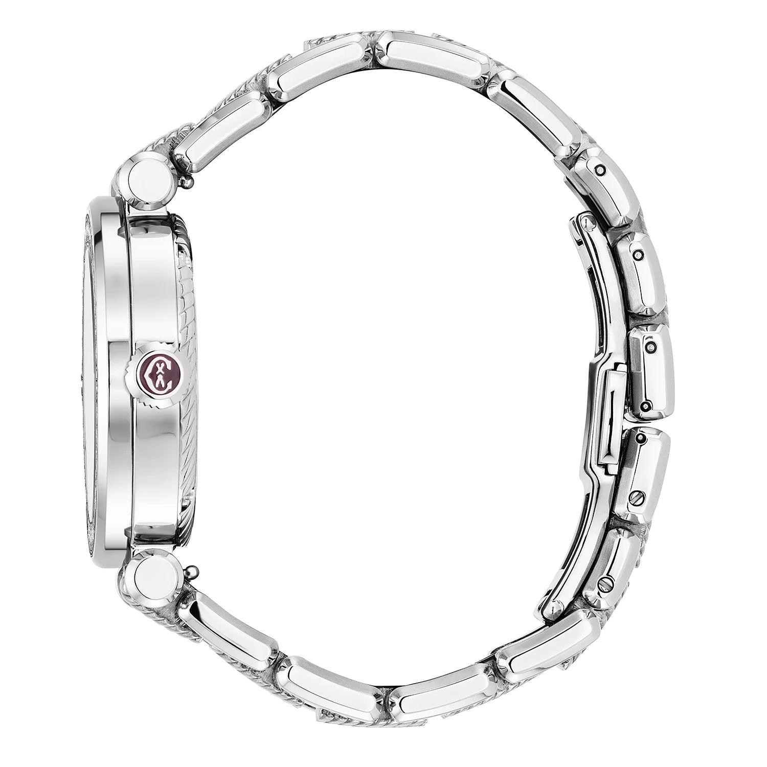 NAVIGATOR CRUISE36mm、クォーツキャリバー、マザーオブパール製ダイアル、30個のダイヤモンドベゼル、スティール製インターチェンジャー付きブレスレット -Charriol ジュネーブ - 時計