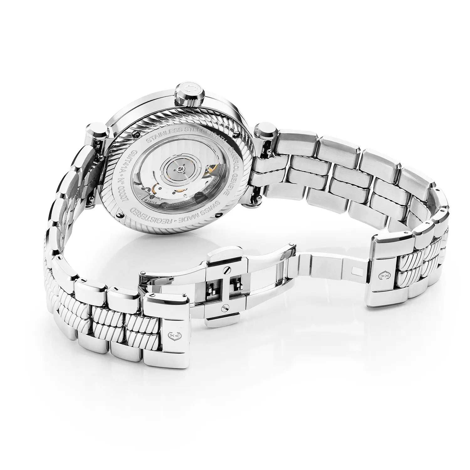 NAVIGATOR サーフ GMT、41MM、オートマティックキャリバー、ホワイトダイアル、6ピンベゼル、スティール製ブレスレット -Charriol ジュネーブ - 時計