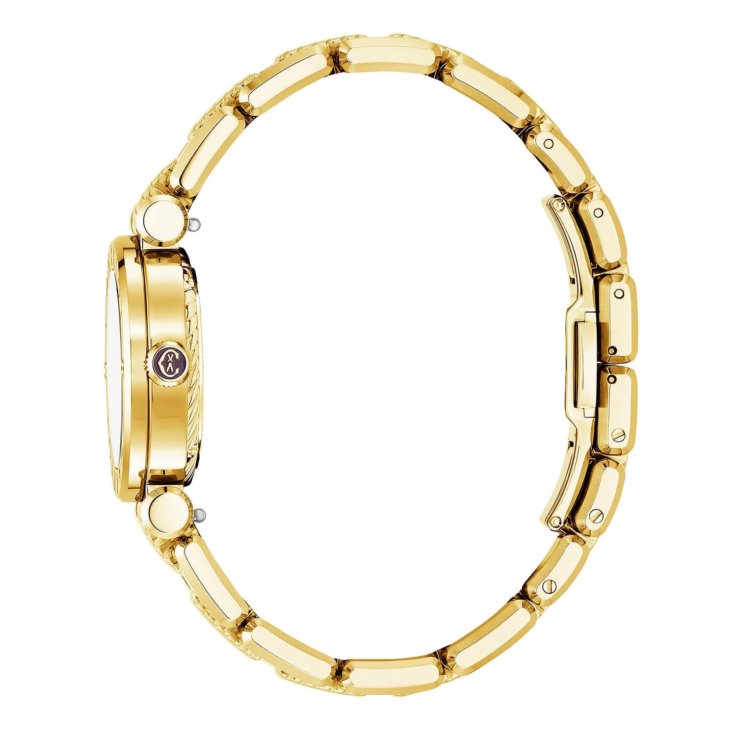 NAVIGATOR CRUISE、28mm、クォーツキャリバー、ホワイトマザー オブ パール、12ローマ数字ダイアル、イエローゴールドPVDスティール製CHARRIOL CHARRIOL」ベゼル2本スクリュー、イエローゴールドPVDメタル製インターチェンジャブル・ブレスレット - © 2024Charriol - ウォッチ