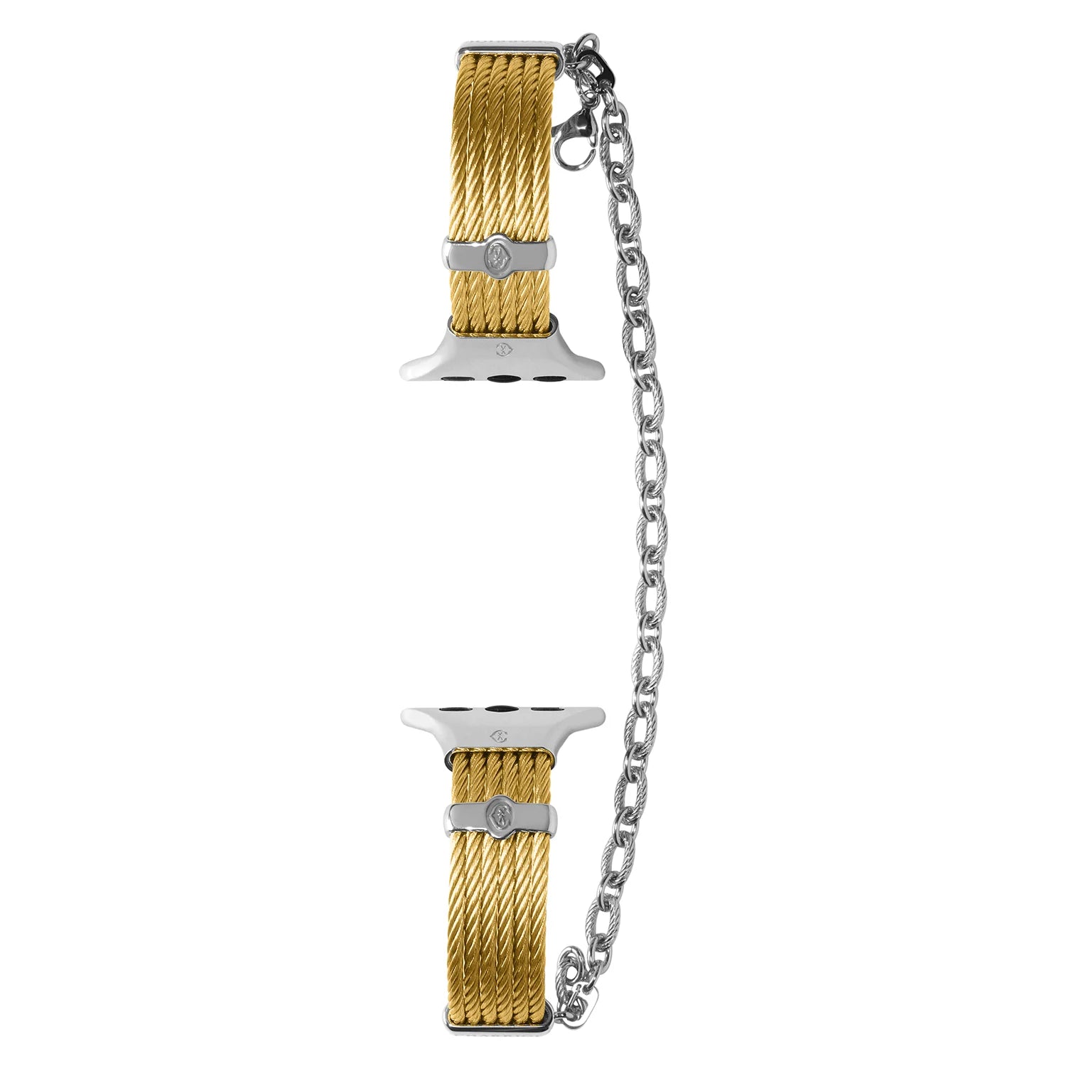 イエローゴールドとスティールの装飾_手首16cm