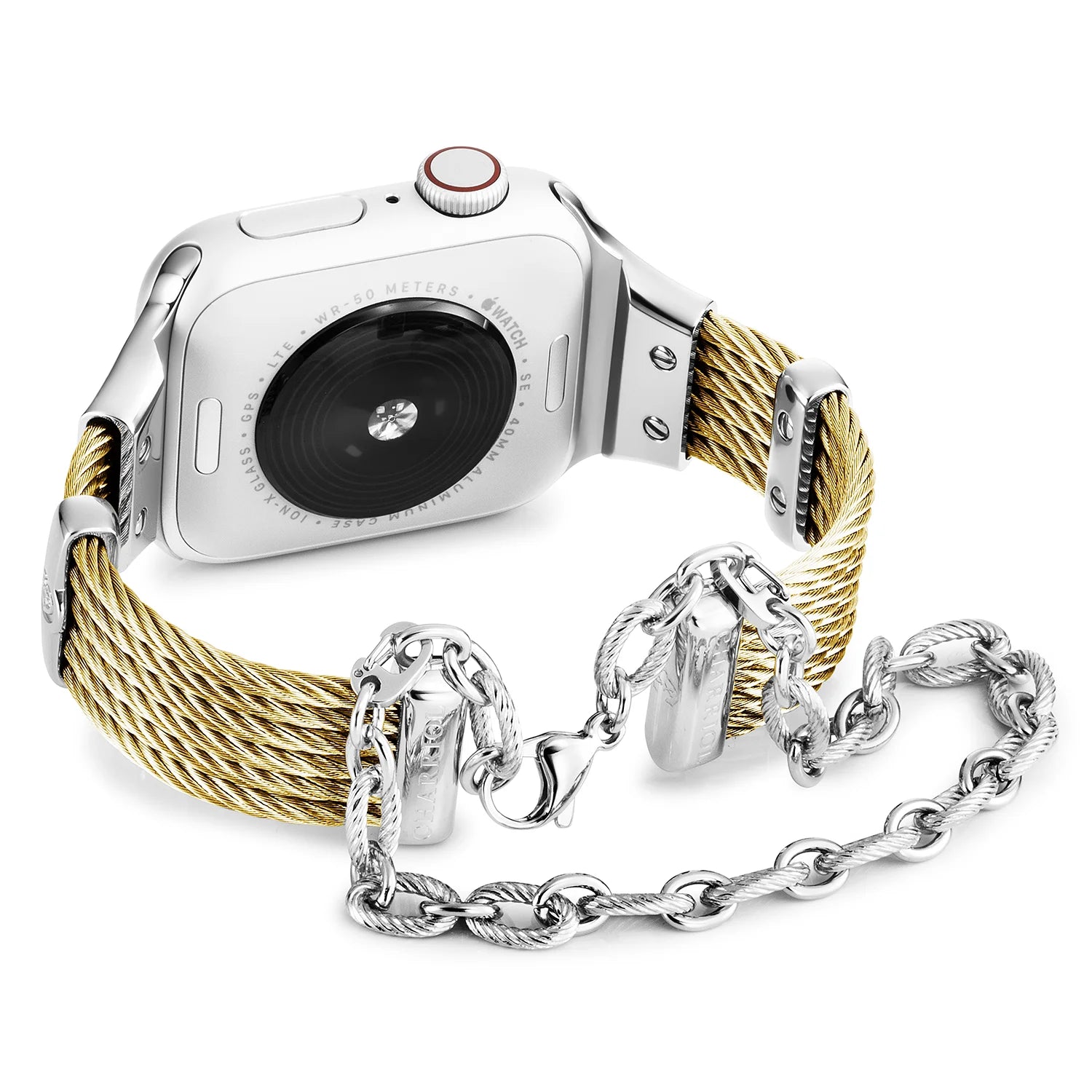 イエローゴールドとスティールの装飾_手首16cm